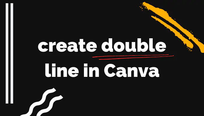 How To Draw A Double Line In Canva