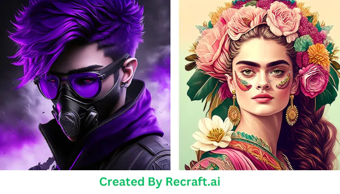 Recraft tool for generating and editing vector art, icons, 3D images