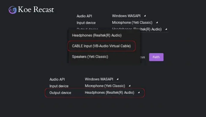 Koe Recast: windows App