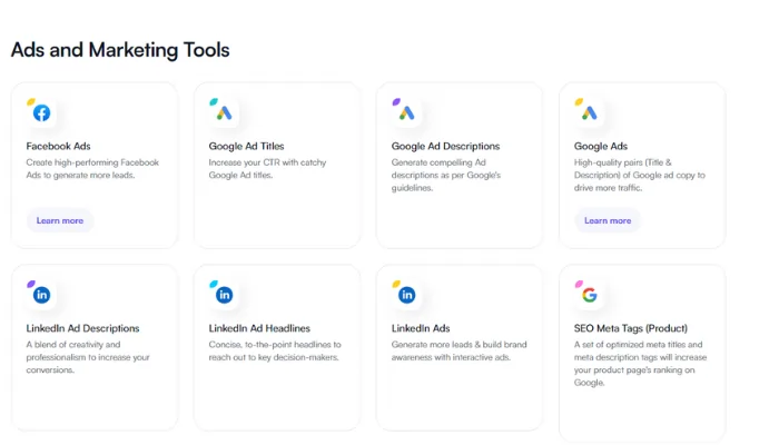 Ads and Marketing tools Ads and Marketing tools