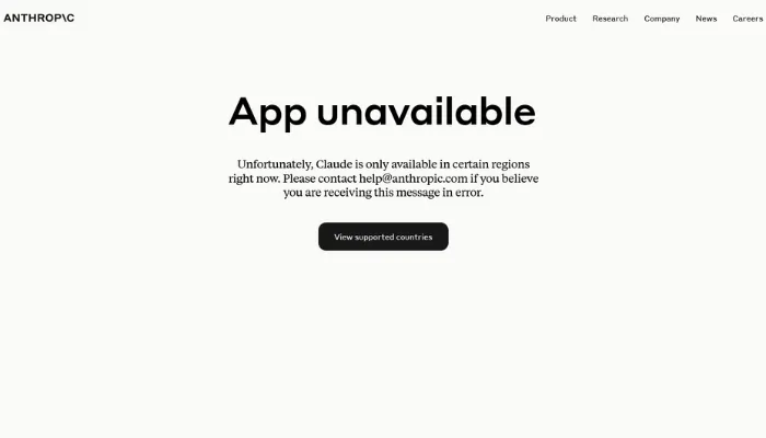 Claude AI Chat unavailable