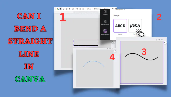Can I Bend a Straight Line in Canva?