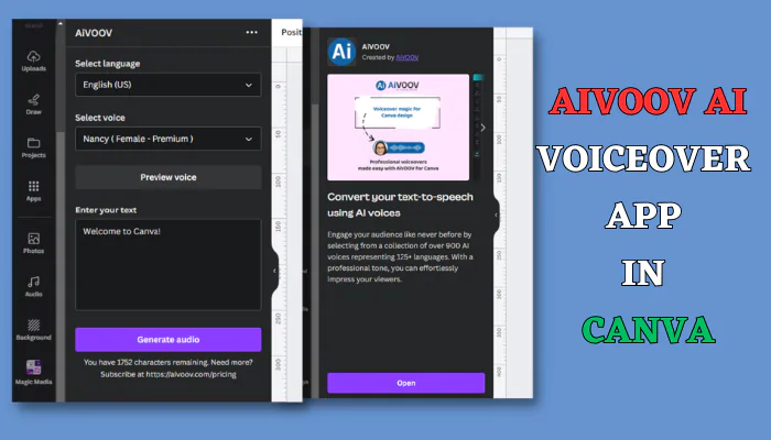 AiVOOV AI Voiceover App in Canva