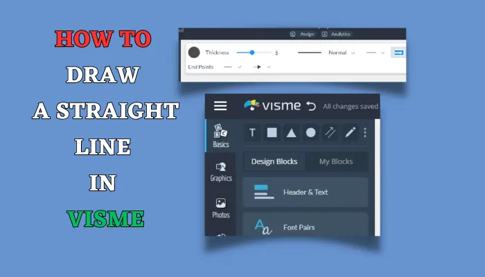 Drawing Straight Lines in Visme