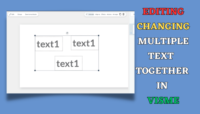 Editing/Changing Multiple Text Boxes Together in Visme