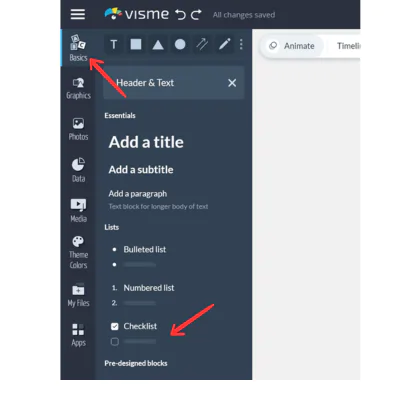 How to Create a Checklist in Visme 1