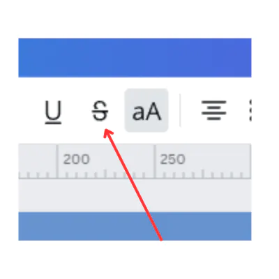 Text Strikethrough in Canva sign