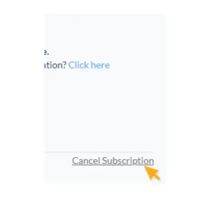 cancel subscription