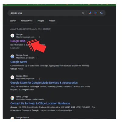 select google url