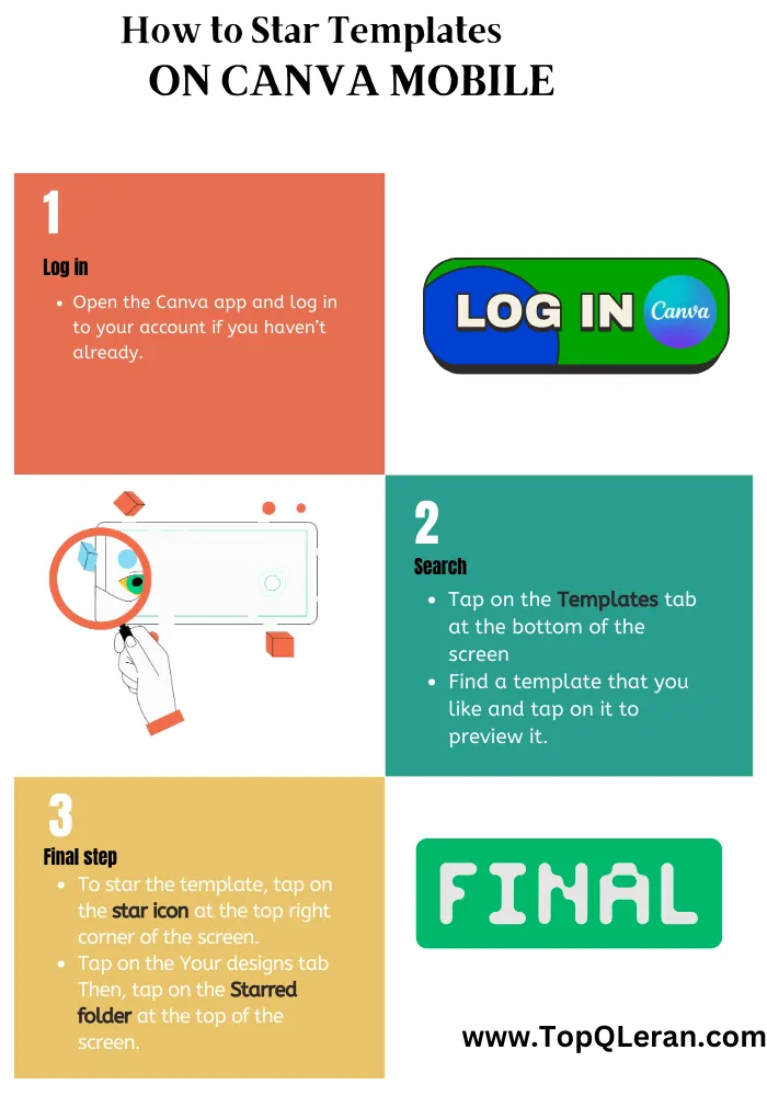 How to Star Templates on Canva Mobile