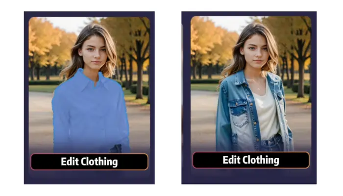 SoulGen edit clothing with AI